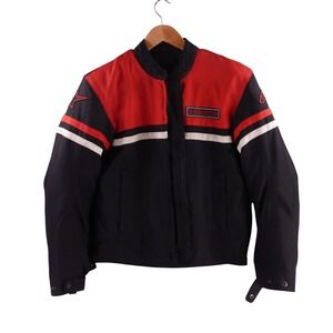 Alpinestars Mens M Waterproof Motorcycle Jacket Red Black Racing Padded Armor